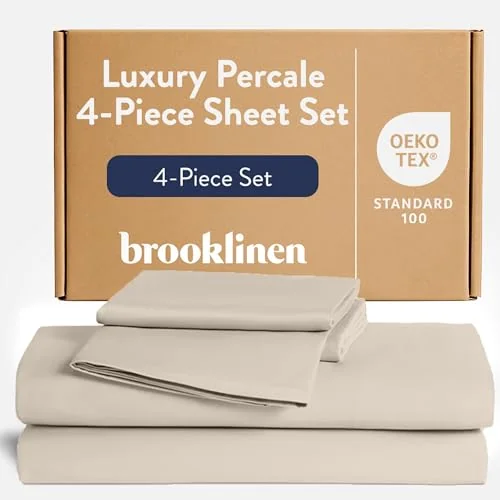 Brooklinen Percale 4-Pc Sheet Set for Hot Sleepers