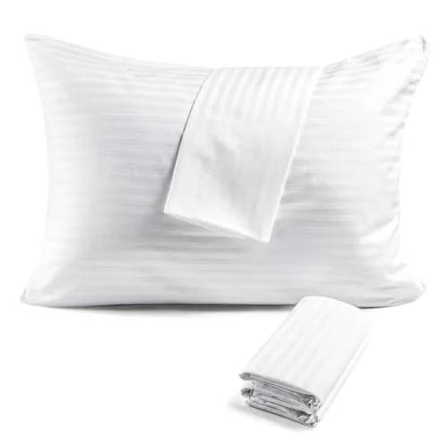 FAUNNA 600TC 100% Cotton Pillow Protector, 4-pack