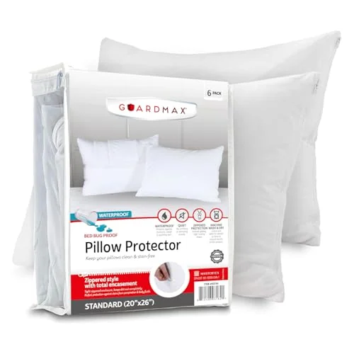 Guardmax Jersey Knitted Pillow Protector, 4-pack