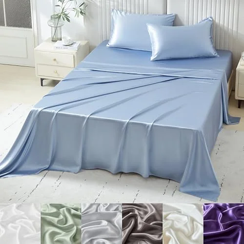Mulberry Park Silks 100% Mulberry Silk 22 Momme 4-Piece Bed Sheet Set