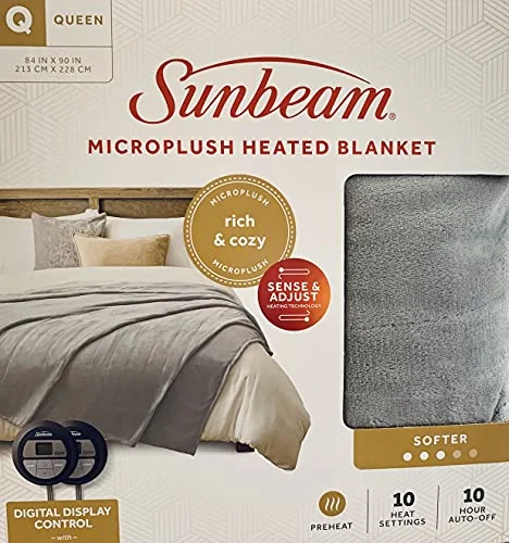 Sunbeam Queen Microplush Electric Heated Blanket
