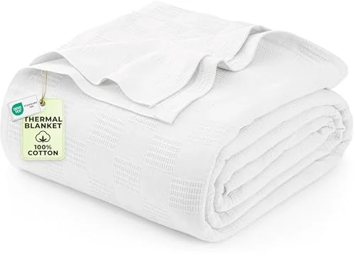 Utopia Bedding 100% Cotton Thermal Blanket