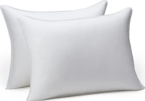 Amazon Basics Down Alternative Pillows for Stomach and Back Sleepers