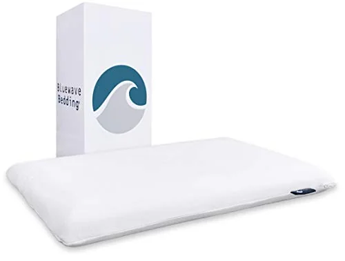 Bluewave Bedding Ultra Slim Gel Memory Foam Pillow, Standard, 2.75 inch