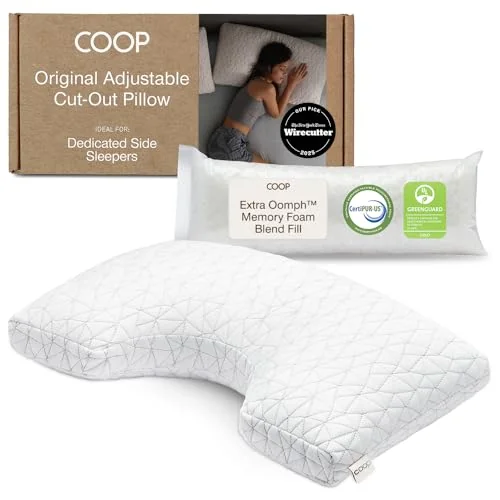 Coop Home Goods Original Cut-Out Adjustable Pillow, Queen