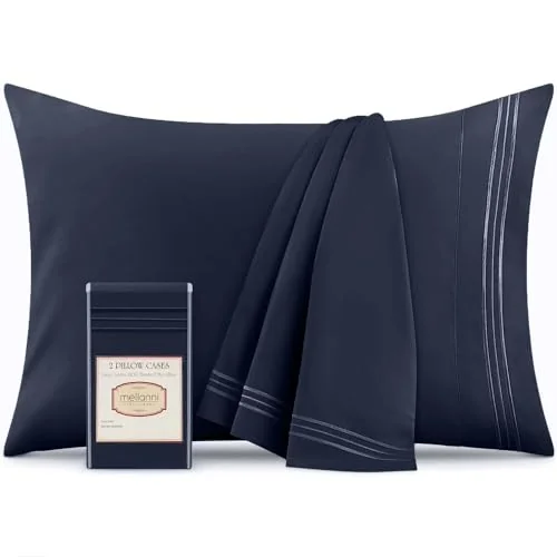 Mellanni Iconic Pillowcases Set of 2, Standard/Queen