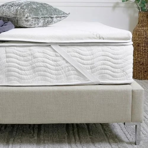 Saatva Natural Latex Premium Mattress Topper, 1.5 inch